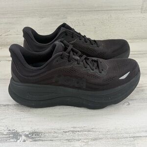 HOKA Women’s Size 10B Bondi 9 Running Shoes In Black Lace Up Low Top